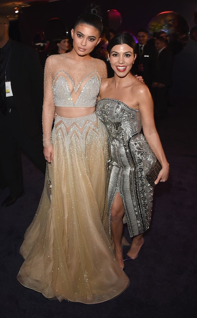 Kourtney Kardashian, Kylie Jenner, Golden Globe After Party